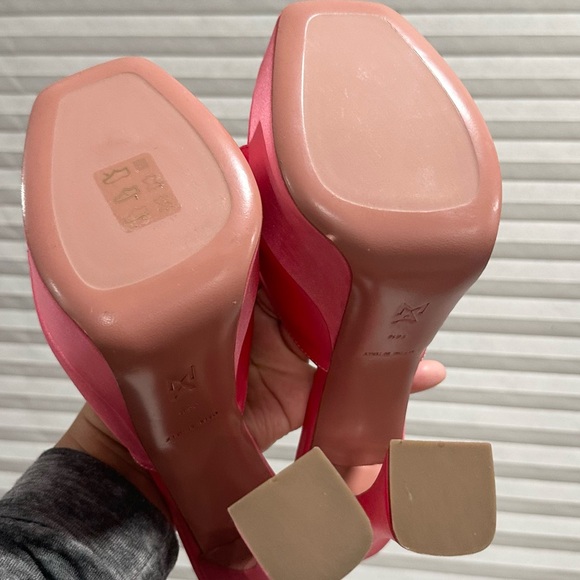 🌹AMINA MUADDI🌹 Dalida Satin Platform Mules Size: 36.5 - Picture 15 of 15